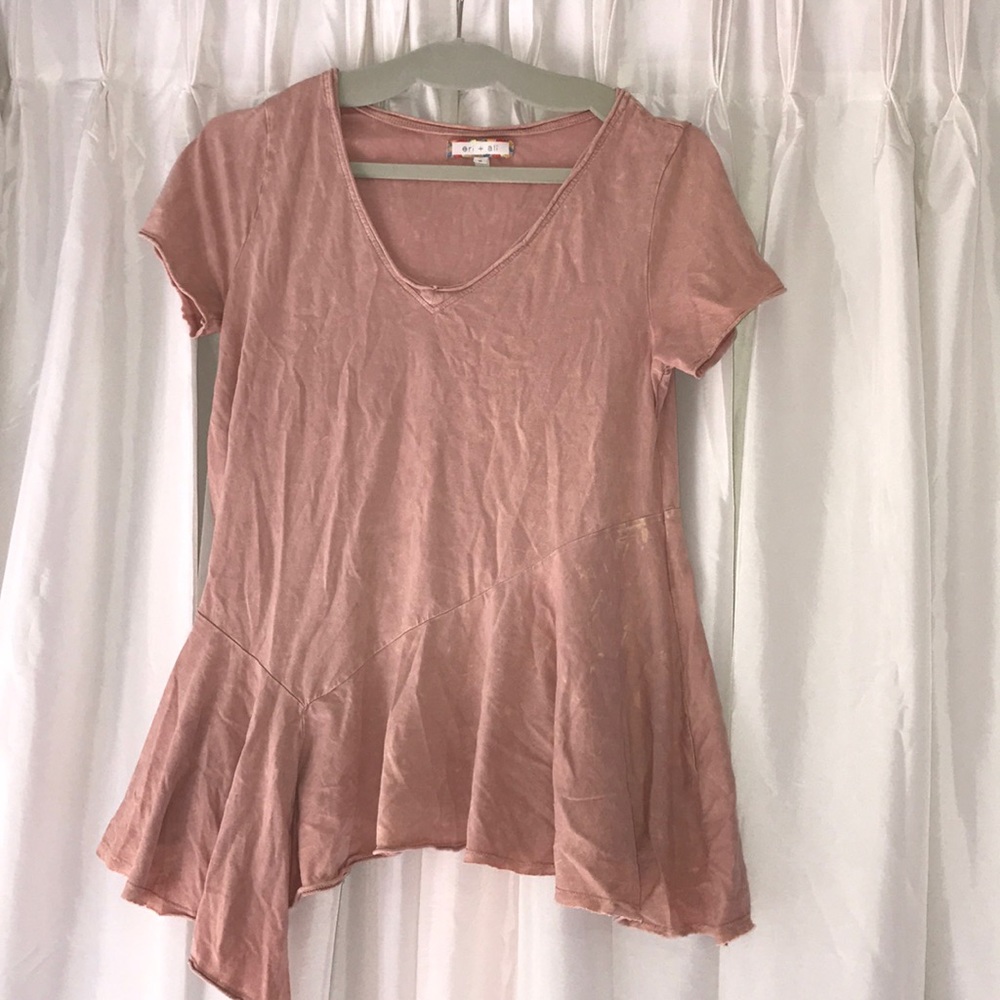 Pink Asymmetrical shirt
